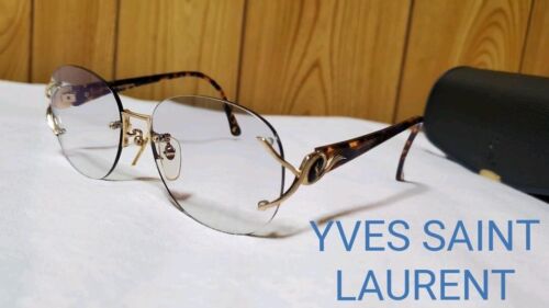 Genuine Yves Saint Laurent YSL Emblem Logo Cross Line Glasses Sunglasses 25 - Picture 1 of 10