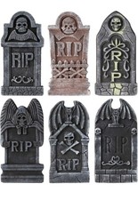 HBlife 15.75 Inch Halloween Tombstones Decorations 6 Pack , Foam RIP Graveyard
