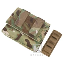 KRYDEX Tactical Helmet Counterweight Pouch Helmet Battery Pouch Pocket Hook Camo