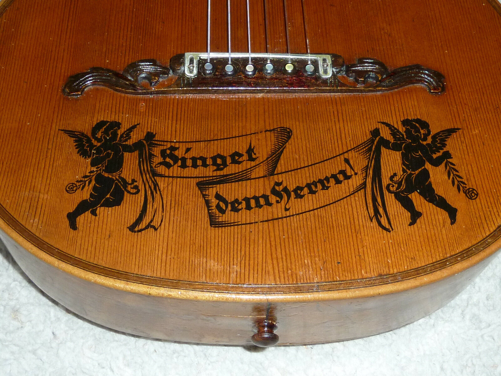 Restored ready to play old antique guitar "Singet the Lord" with Video