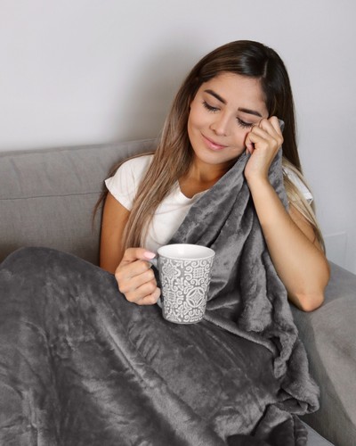 Faux Fur Blanket For Sofa & Bed Mink Micro Throw Plush Warm Soft Fleece Blankets - Picture 6 of 42