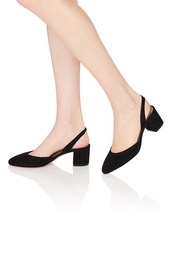 NIB Aquazzura Talita Black Suede Block Heel Classic Slingback Pumps 36.5 $795 - Picture 18 of 18