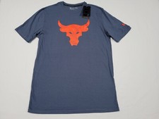 Project Rock Under Armour The Rock Mens Brahma Bull Shirt 1361733-044 Gray
