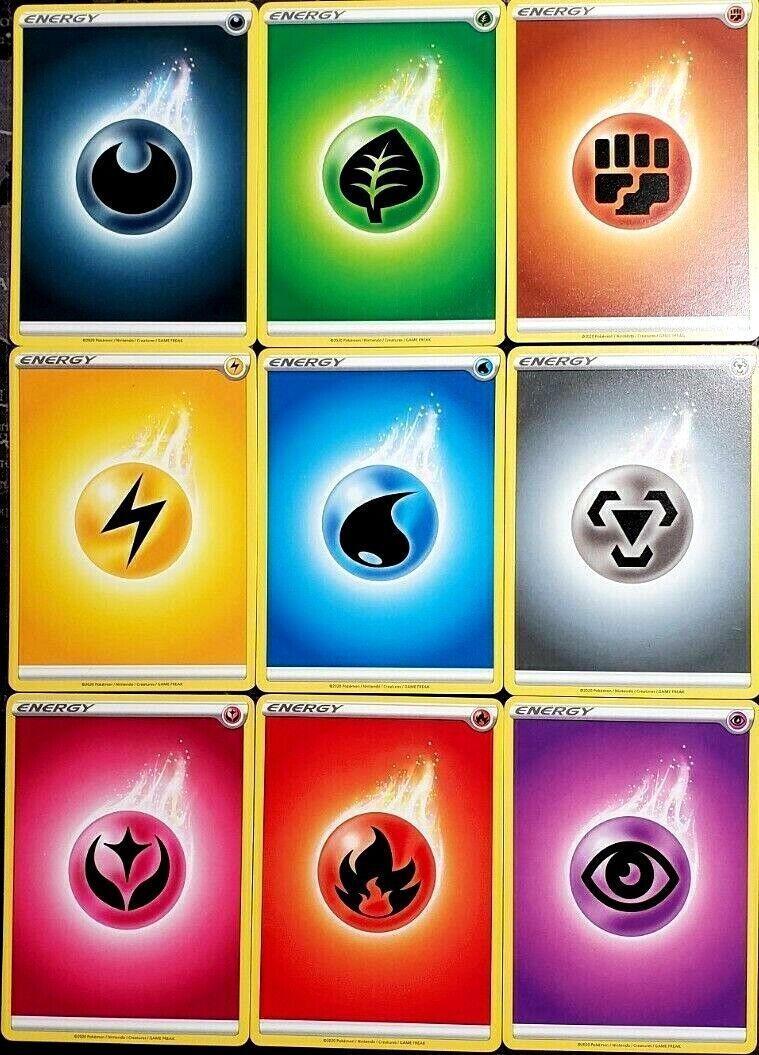 Pokemon 10 Energy Card Lot - All Types - Near Mint YOU CHOOSE