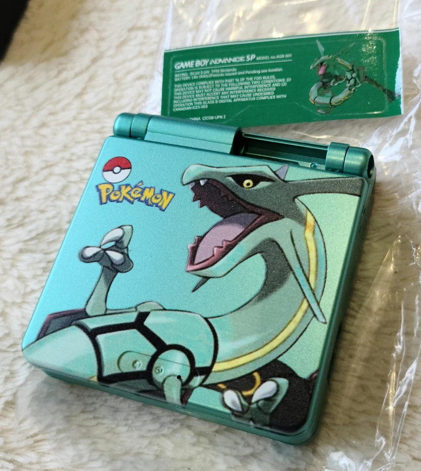 Nintendo Game Boy Advance SP Rayquaza Pokemon Replacement Shell And Custom Box - Image 4 of 4