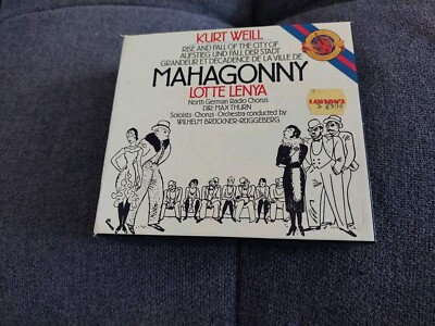 Kurt Weill Mahagonny Lotte Lenya 2 CD GC