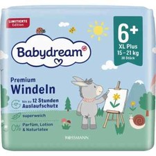 6 x 30 Windeln | Babydream Premium Windeln Größe 6+ XL Plus 15 - 21 kg flexibel