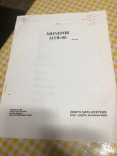 VTG 1981 Heathkit / Zenith Data Systems MONITOR MTR-90 Supplement Manual - READ