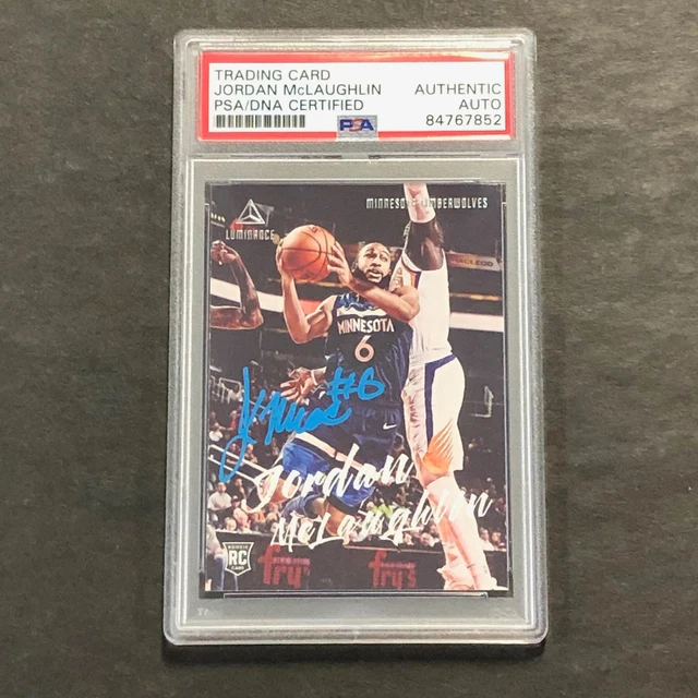 2019-20 Panini Chronicles #136 Jordan McLaughlin Signed Card AUTO PSA/DNA Slabbe