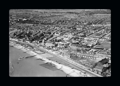 seafront the Kursaal and town Southend-on-Sea England 1930s OLD PHOTO