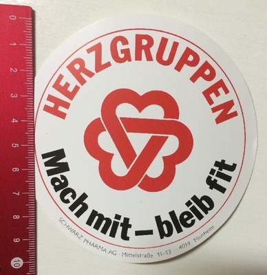 Aufkleber/Sticker: Herzgruppen-Mach Mit Bleib Fit - Schwarz Pharma AG (09031645)