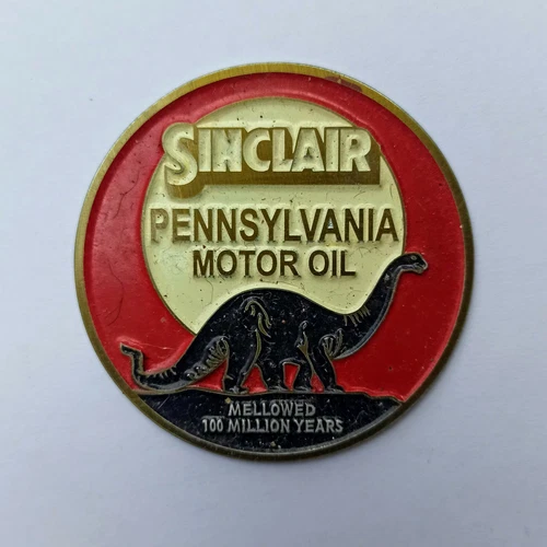 VINTAGE sinclair CAR BADGE ADS SIGN CAN LOGO TINS overalls drum Pennsylvania oil