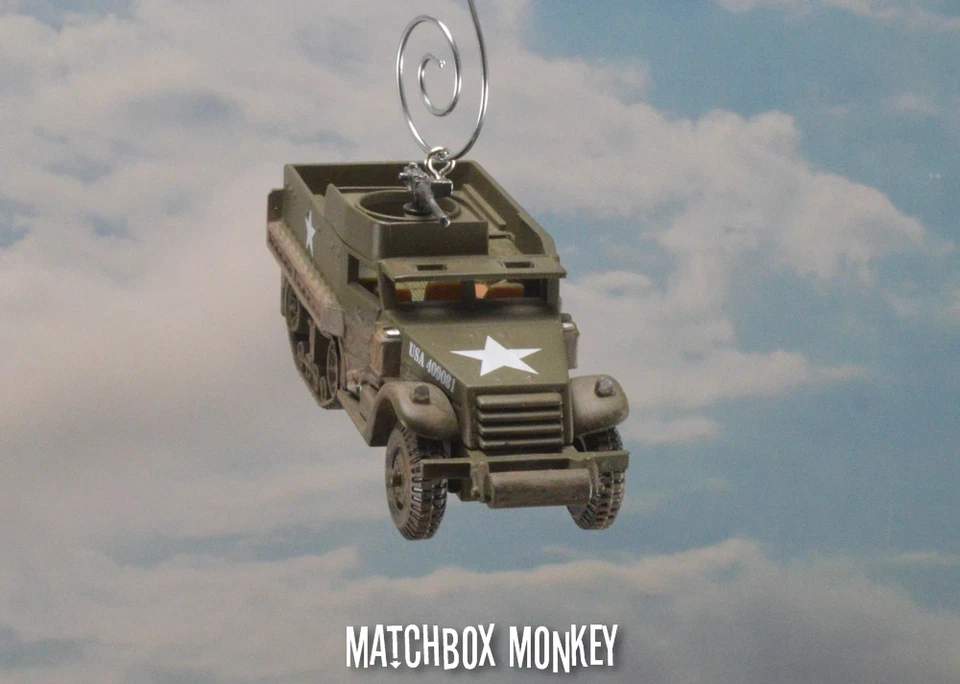USA M3 Halftrack Vietnam Korean US Army Christmas Ornament 1/2 Track War Machine - Image 3 of 4
