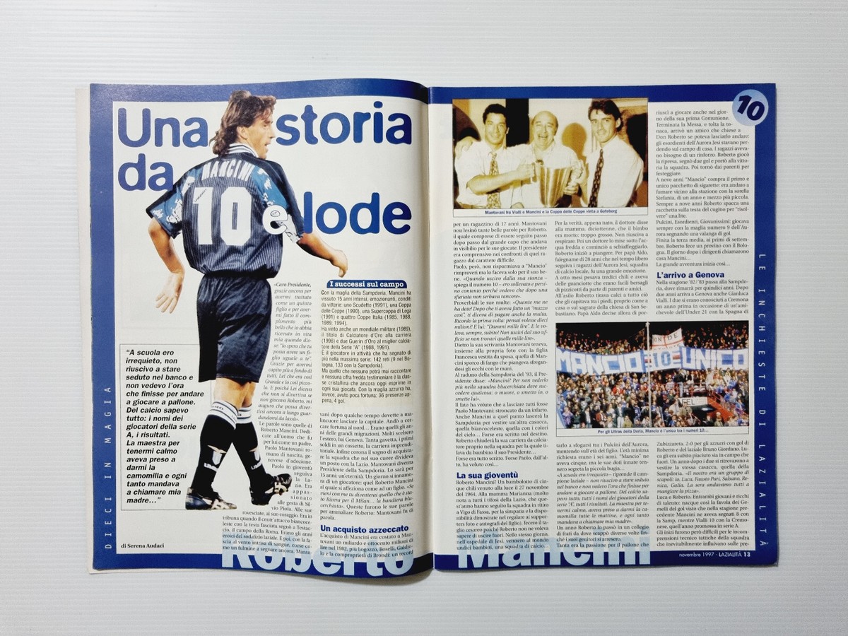 Lazialità Lazio 195 November 1997 Signori Casiraghi Pele Mancini Toni Malco Inno | UK