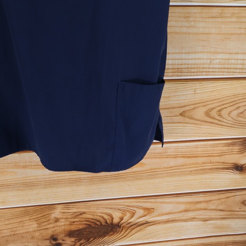 Natural Uniforms Scrubs Top Unisex L Dark Blue Pockets Natural Comfort Medical - Picture 6 of 7