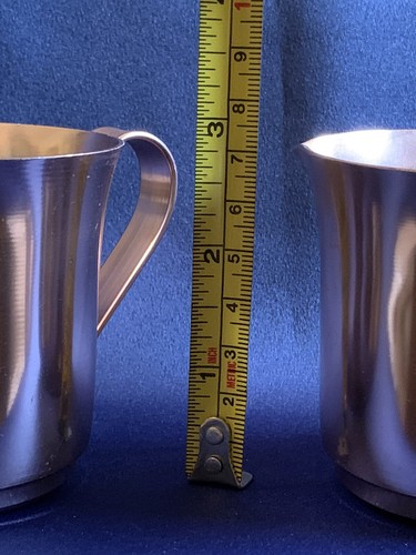 Vintage Color Craft Aluminum Cream And Sugar Salt N Pepper Copper Toned Indiana - Picture 13 of 14