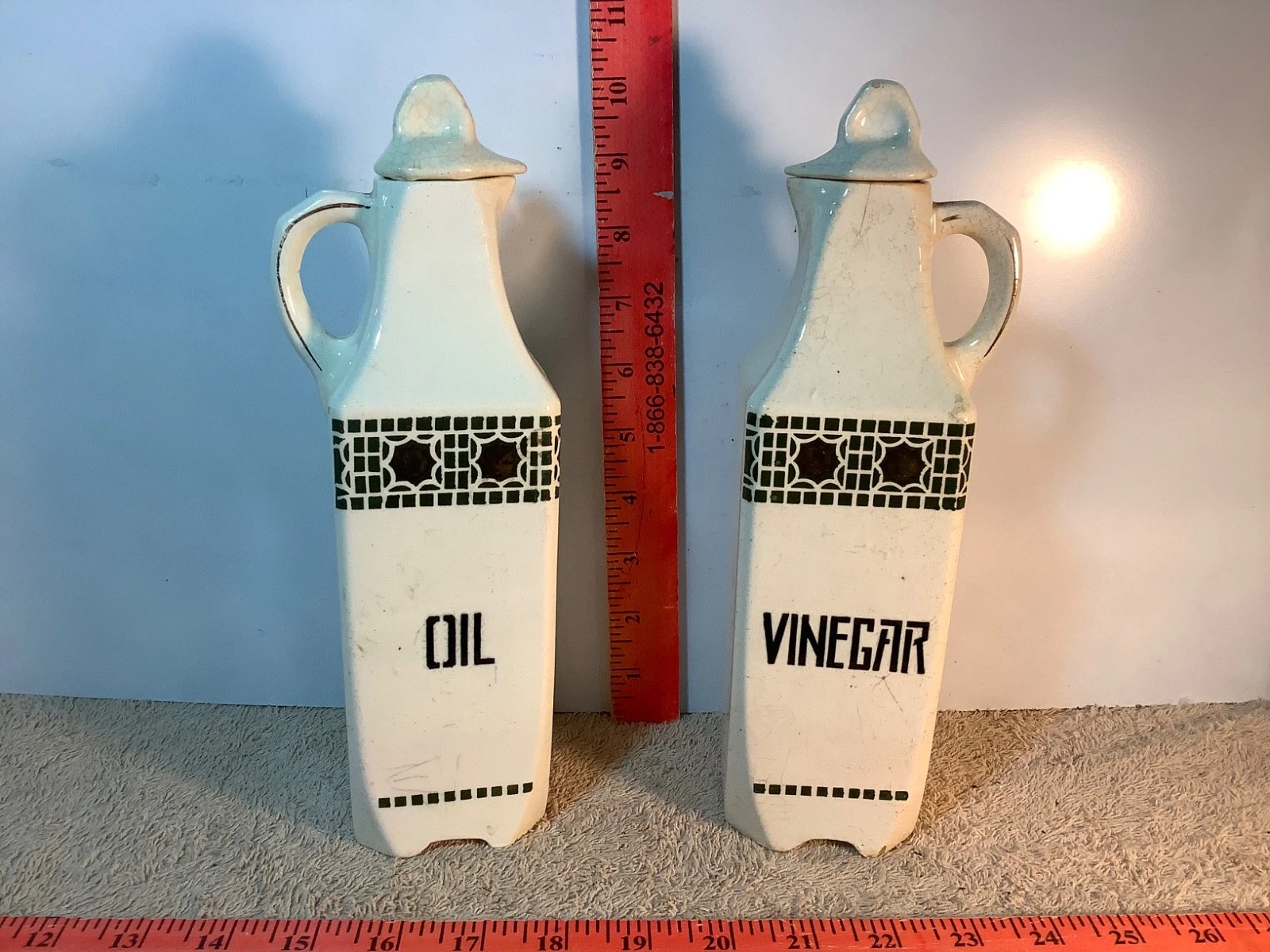 Staffel German Oil and Vinegar Bottles Jars Set of 2
