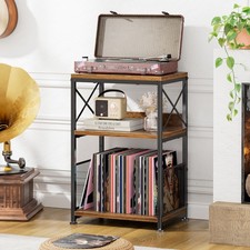 Simple Trending Record Player Stand, Turntable Stand with Vinyl Storage Holds...