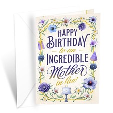 Prime Greetings Mother In Law Birthday Card, Made in America, Thick Card Stoc...