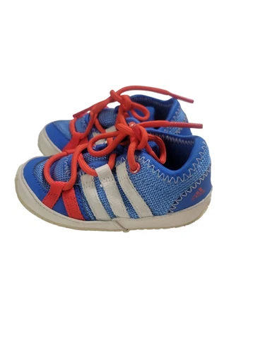 Adidas scarpe da barca in pizzo outdoor acqua bambino bambini taglia 5K rosso bianco blu
