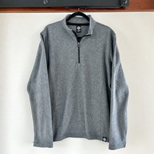 REI Co-op Men’s Medium Gray Quarter Zip Fleece Pullover Hiking