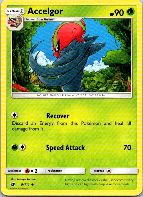 Accelgor 9/111 Uncommon Crimson Invasion Pokemon Moderately Played