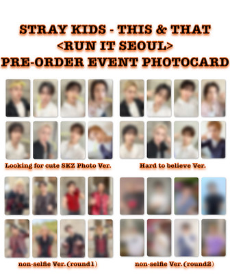 presale [STRAY KIDS] - THIS & THAT RUN IT SEOUL SoundWave PRE-ORDER PHOTOCARD