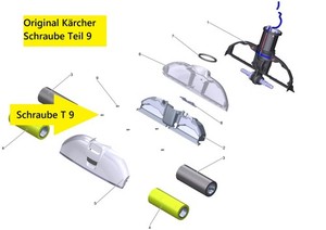 Kärcher Ersatzteil EWM 2 Hartflächenreiniger Schraube 3x12 Torx T8
