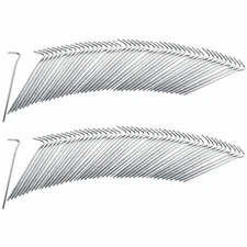 100 Pieces Heavy Duty Galvanized Steel Tent Pegs, Camping Stakes, Tent Spikes