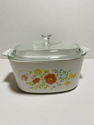 Vintage CorningWare Wildflower 3 Qt Casserole & Lid
