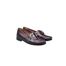Bass Men  s Size 9.5 D EUC Grammer Burgundy Leather Tassel Kiltie Dress Loafers