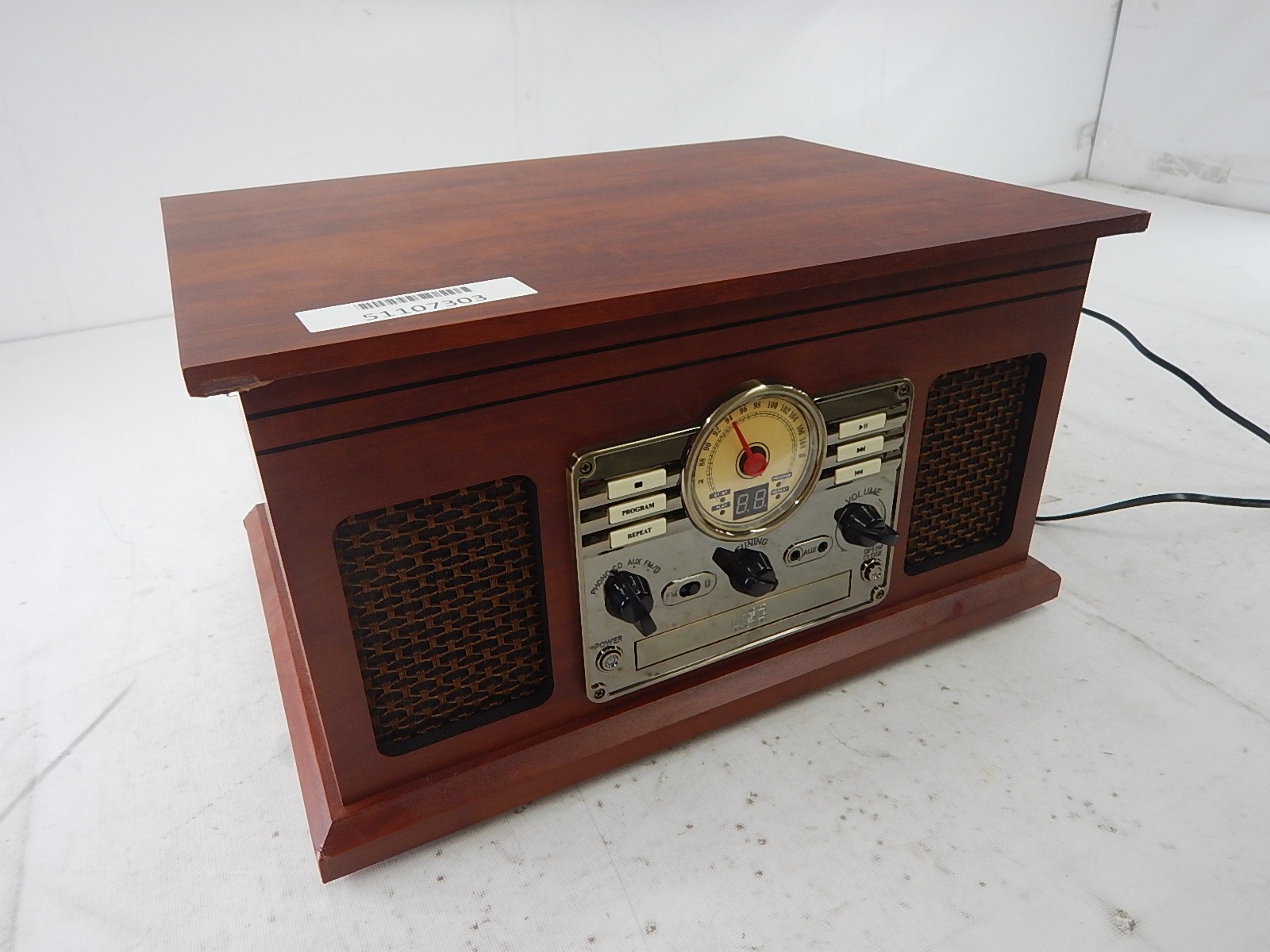 Victrola 6-in-1 Bluetooth Record Player with CD Cassette Radio and USB Playback