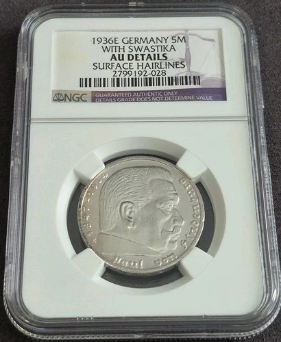 1936 Germany 5 Reichsmark — photo from the most recent tracked eBay sale