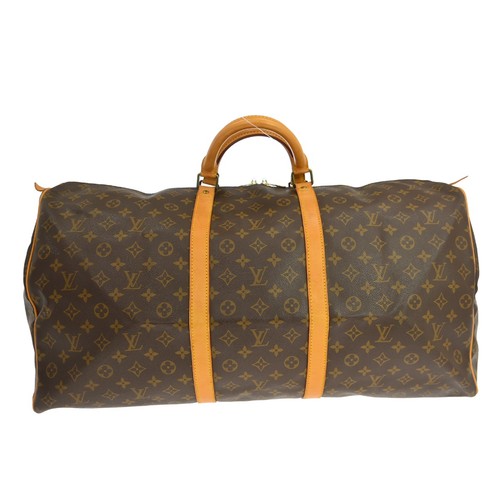 Louis Vuitton Keepall Bag Monogram Canvas Brown Travel Bag