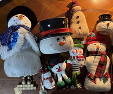Christmas Snowman Decorations And Ornaments Themed Lot