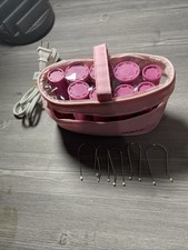 Conair Instant Heat Travel Hot Rollers Set w/ Case 3/4" 1 1/4" Pink