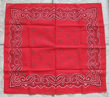 Vtg 60s Wamcraft Bandana Red RN 14193 Unused NOS 21x23