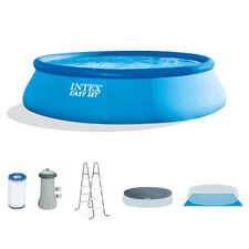 Intex 15'x42" Inflatable Above Ground Pool w/ Ladder & Pump (Open Box) (2 Pack)