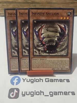 Yu-Gi-Oh Infinite Antlion X3 PHHY 1st Edition Common Light Played 