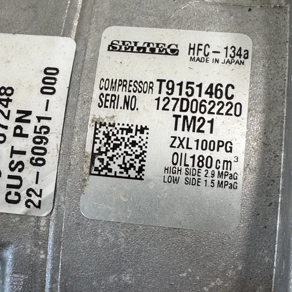 New Valeo TM21 Seltec 103-67260 AC A/C Compressor with PV8 12volt T915146C - Image 3 of 4