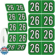 Teling 500 Pcs 2026 Year Stickers File Folder Labels Rectangle Coded Colored 