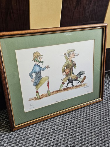 Framed Bryn Parry Cartoon Print Picture 'Another Perfect Day' Original Art - Picture 3 of 10