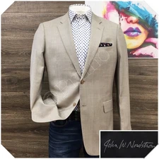 NORDSTROM Mens Blazer Sport Coat Casual Jacket Size 42L Casual Wool Silk Suit