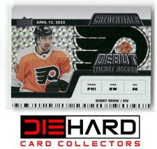 2022-23 Upper Deck Credentials #162 Bobby Brink Ticket Access #/799 Flyers RMH