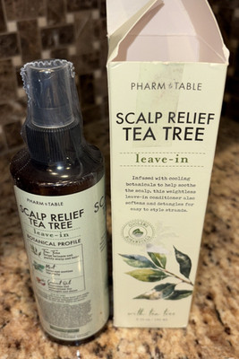 Pharm to Table Scalp Relief Tea Tree Leave-In Conditioner, Relieve Itchy, Dry...