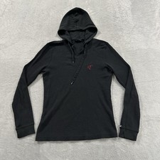 Vans Hoodie Women's Small Ribbed Pullover Sweatshirt Drawstring Skater Black