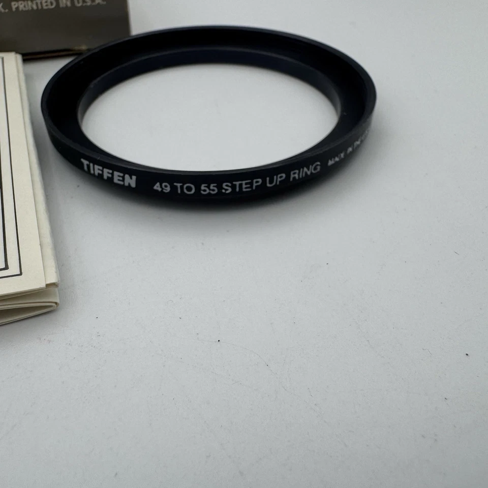 Tiffen Step-Up Ring 49mm to 55mm – Filter Adapter Made in USA - Image 2 of 2