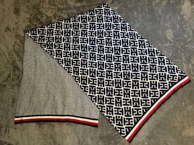 Tommy Hilfiger Monogram Stripe Knit Scarf Winter Unisex OS (D13)