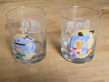 Pair Disney Cruise Line Lowball Glasses SHAG Josh Agle Mid Century Modern Rocks