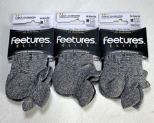 3 Pack Feetures Men's Elite Light cushion No Show Tab Socks Grey Size M 6-8.5